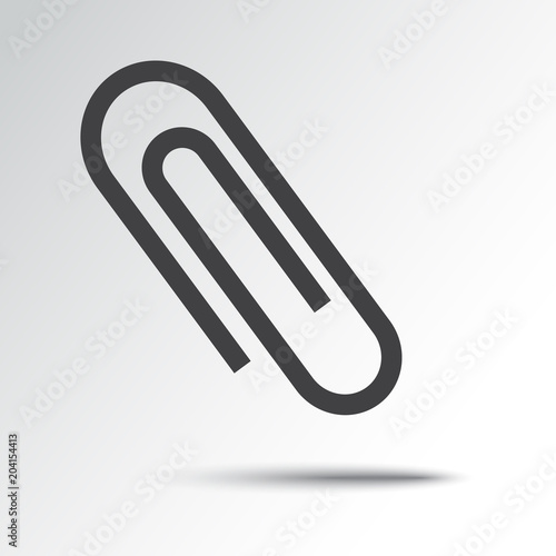 Paper clip, attachment icon. Vector illustration