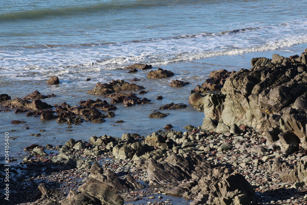 Seaside beach rocks Ireland