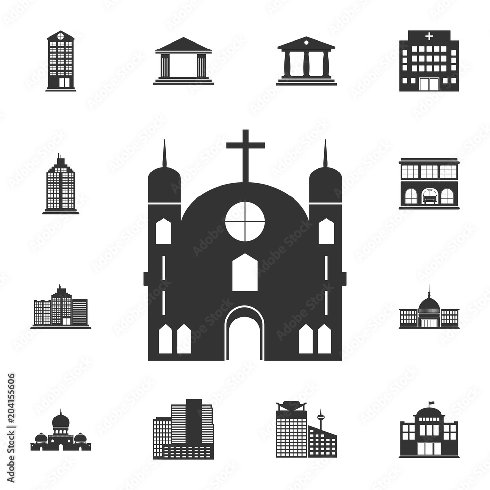 church building icon. Simple element illustration. church building symbol design  from Buildings collection set. Can be used for web and mobile