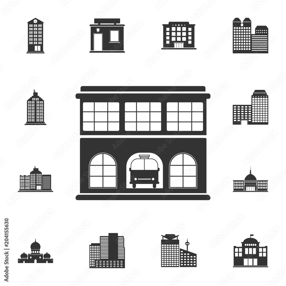 Fire station icon. Simple element illustration. Fire station symbol design  from Buildings collection set. Can be used for web and mobile