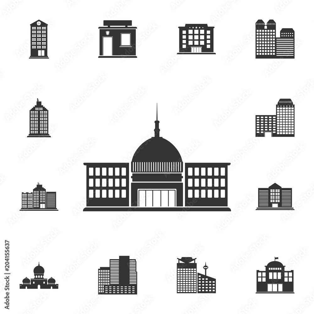 Public building icon. Simple element illustration. Public building symbol design  from Buildings collection set. Can be used for web and mobile
