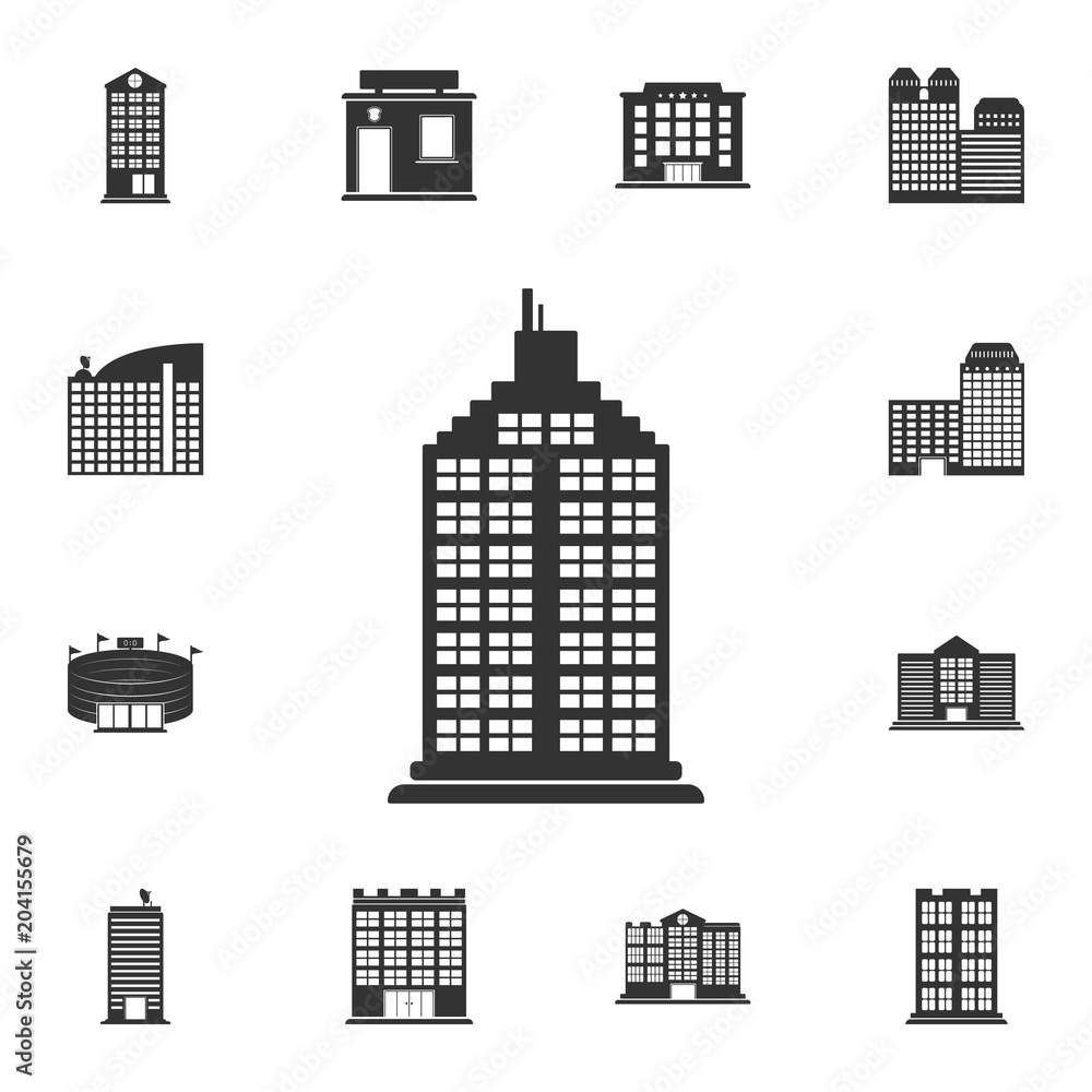 Residential building icon. Simple element illustration. Residential building symbol design  from Buildings collection set. Can be used for web and mobile