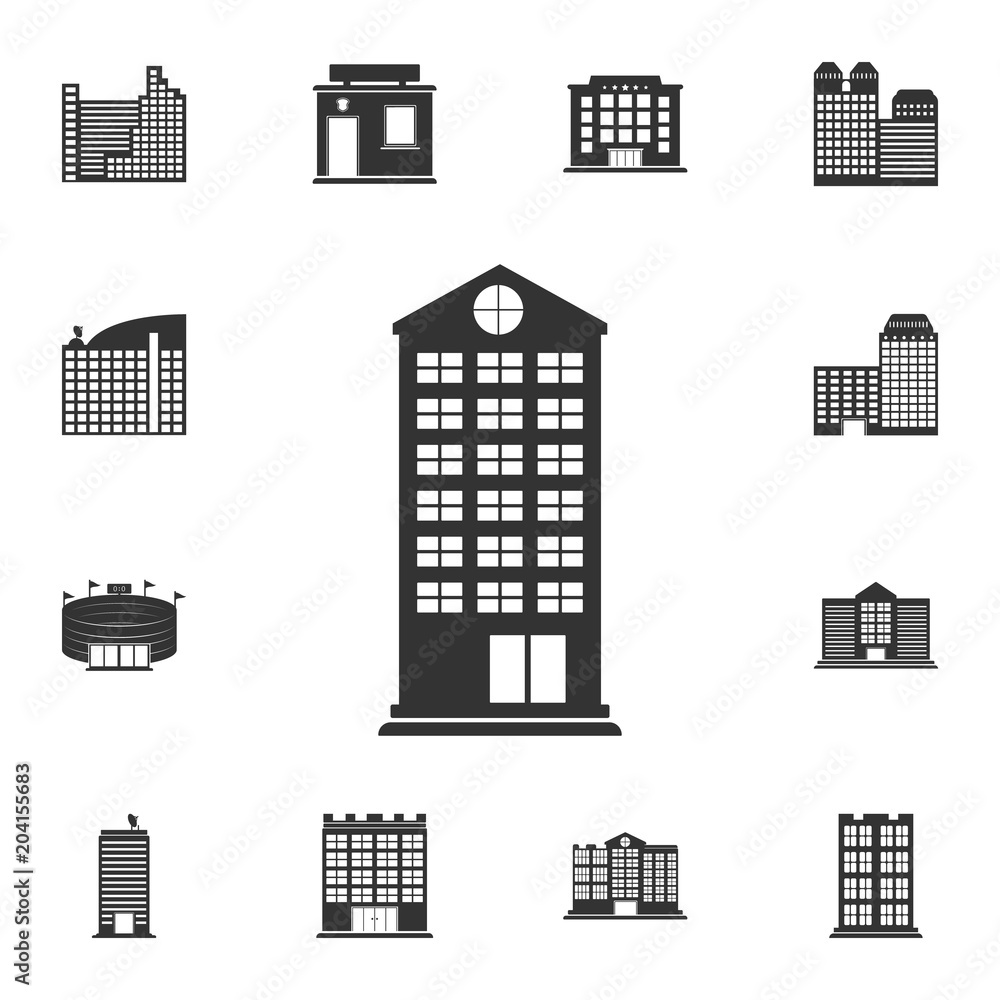 Residential building icon. Simple element illustration. Residential building symbol design  from Buildings collection set. Can be used for web and mobile