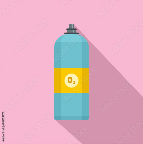 Oxigen spray icon. Flat illustration of oxigen spray vector icon for web design