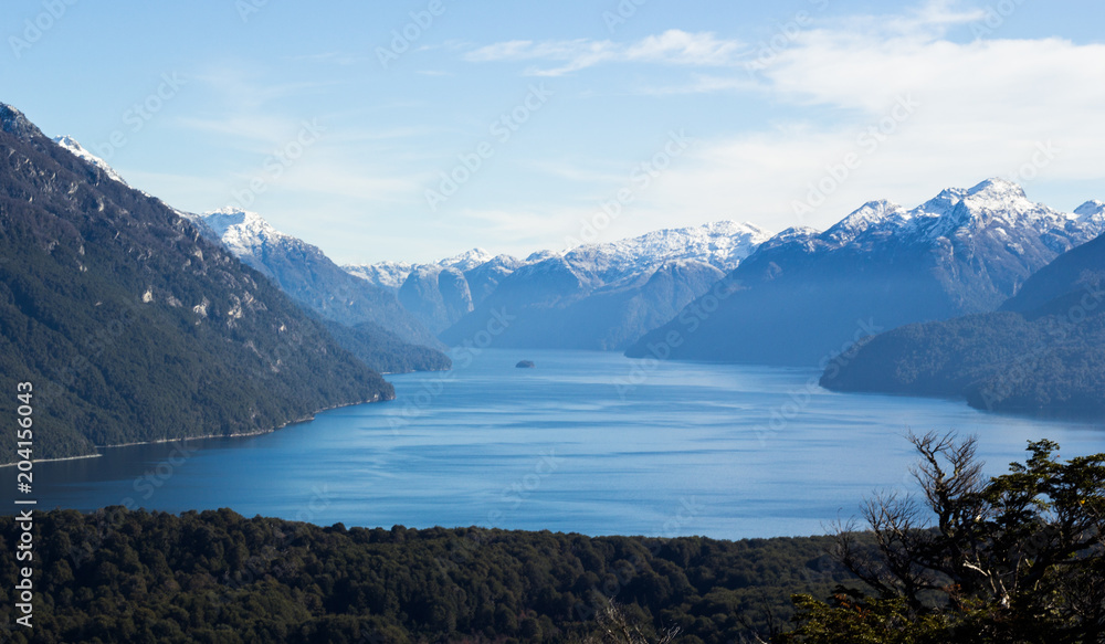 Beautiful view of the lakes and mountains in Bariloche, Argentina Beautiful view of the lakes and mountains in Bariloche, Argentina