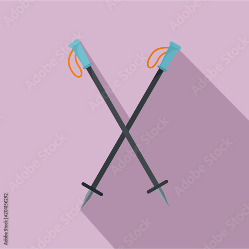 Climb sticks icon. Flat illustration of climb sticks vector icon for web design