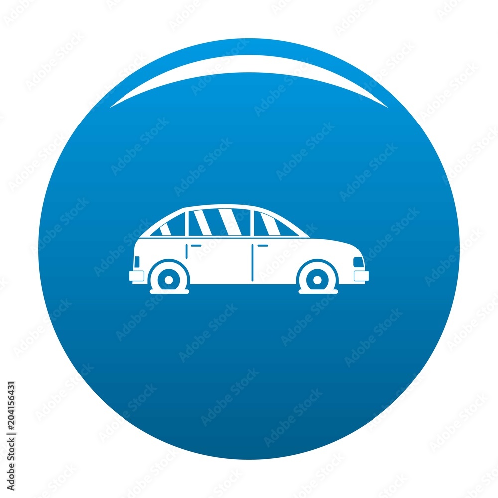 Car in water icon. Simple illustration of car in water vector icon for any design blue Car in water icon. Simple illustration of car in water vector icon for any design blue