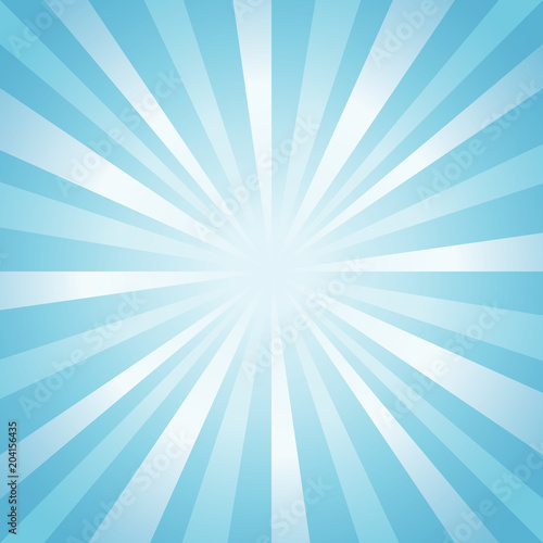Abstract soft light Blue rays background. Vector