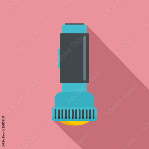 Flashlight icon. Flat illustration of flashlight vector icon for web design