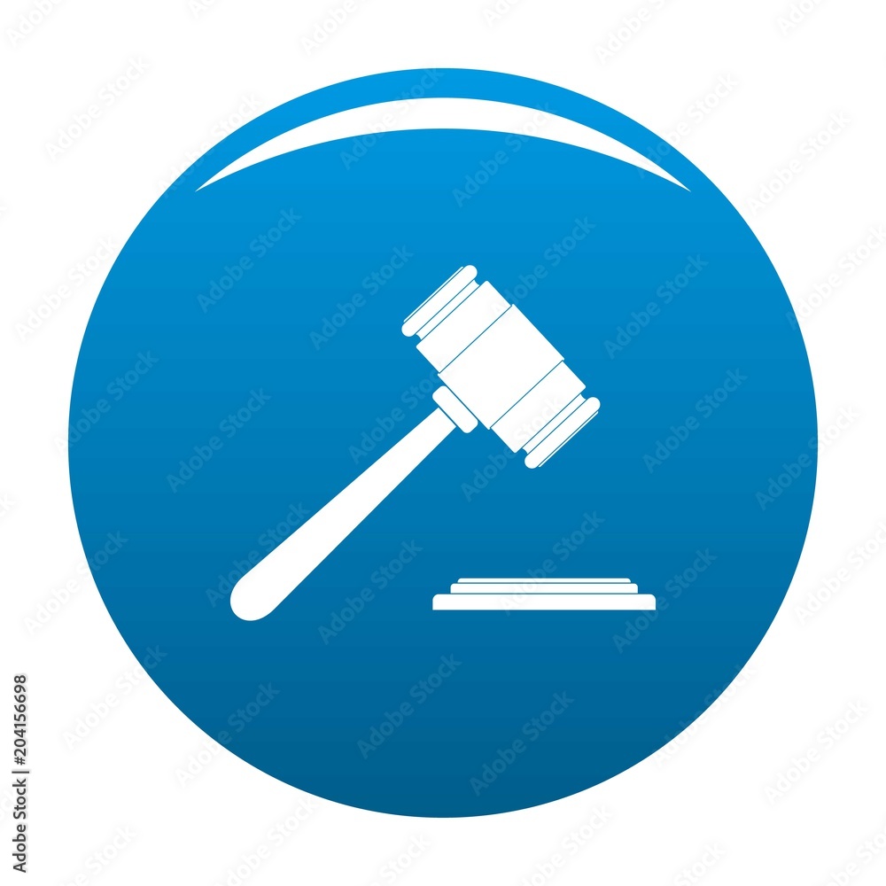 Auction gavel icon. Simple illustration of auction gavel vector icon for any design blue Auction gavel icon. Simple illustration of auction gavel vector icon for any design blue