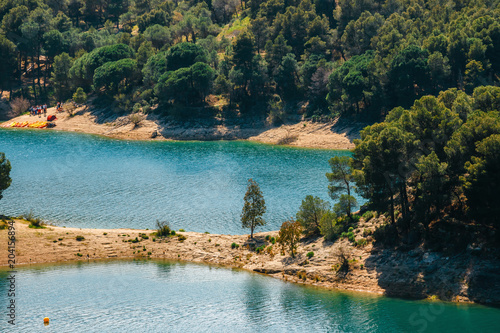 dam Tajo de la Encantada in gorge Chorro, Malaga province, Spain