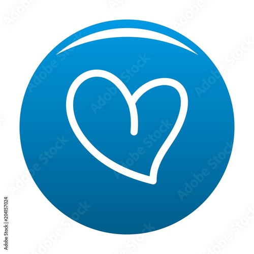 White heart icon. Simple illustration of white heart vector icon for any design blue photo