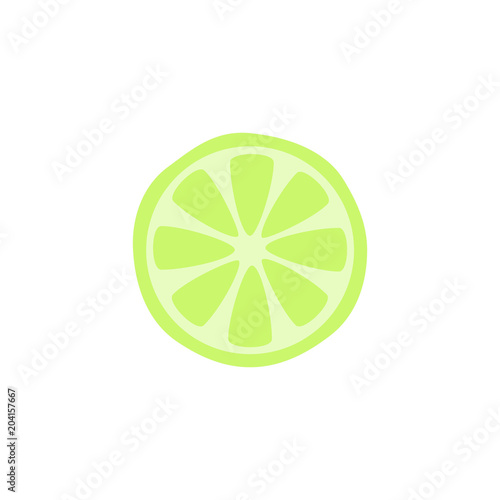 Lime lemon vector in flat style design. Vector illustration.