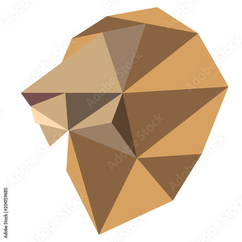 Fototapeta Naklejka Na Ścianę i Meble -  Abstract low poly lion icon