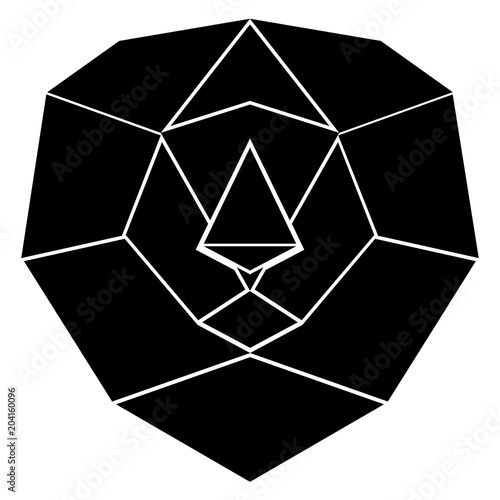 Fototapeta Naklejka Na Ścianę i Meble -  Abstract low poly lion icon