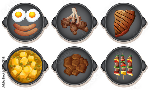 A Set of Meal on Hotplate