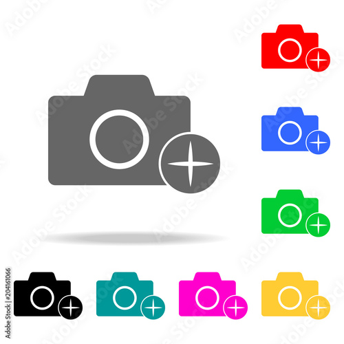 camera with an appendage icons. Elements of human web colored icons. Premium quality graphic design icon. Simple icon for websites, web design, mobile app, info graphics