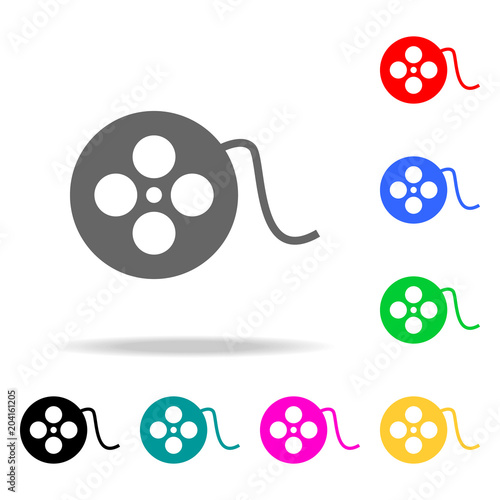 cinematographic tape icons. Elements of human web colored icons. Premium quality graphic design icon. Simple icon for websites, web design, mobile app, info graphics