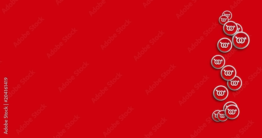animation modern abstract male and female icons motion background. animation modern abstract male and female icons motion background.