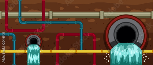 City Underground Pipe Drain Systems