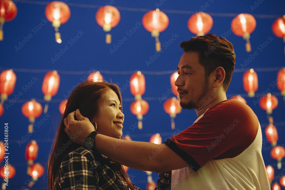 Asian couple at Chinese fastival