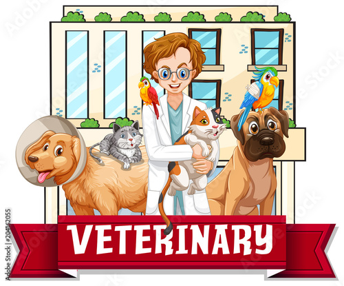 Veterinarian Doctors with pets