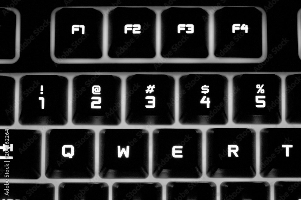 Closeup of a black computer keyboard Closeup of a black computer keyboard