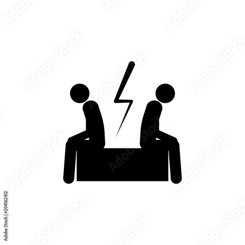 businessmen ignore each other illustration. Element of conflict icon. Premium quality graphic design icon. Signs and symbols collection icon for websites, web design, mobile app