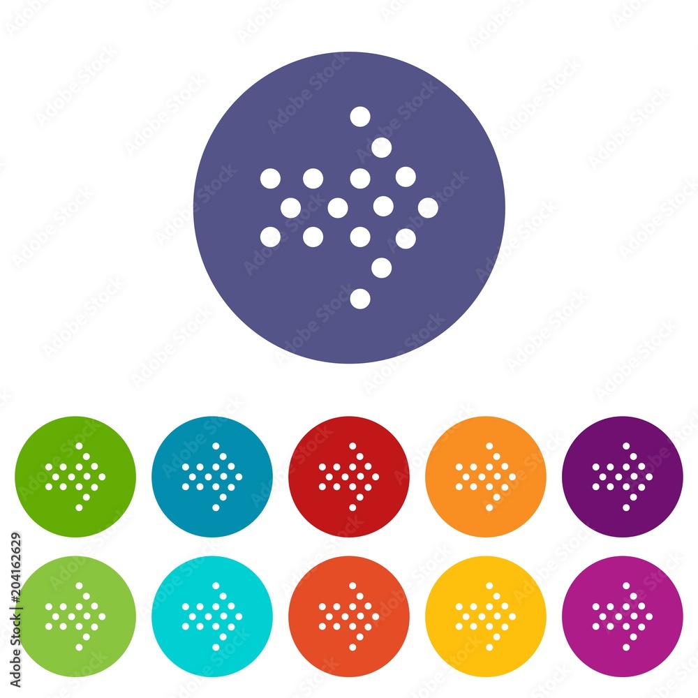 Dots right arrow icon, simple style Dots right arrow icon, simple style