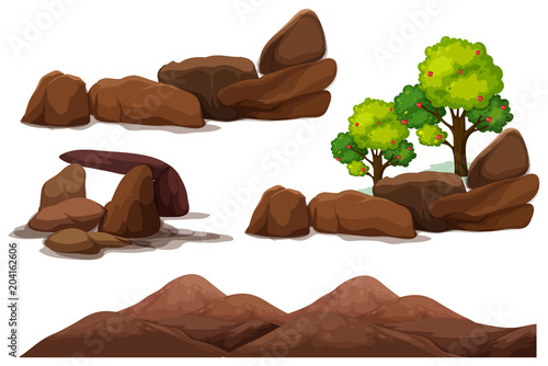 Rock Stone and Mountain Element