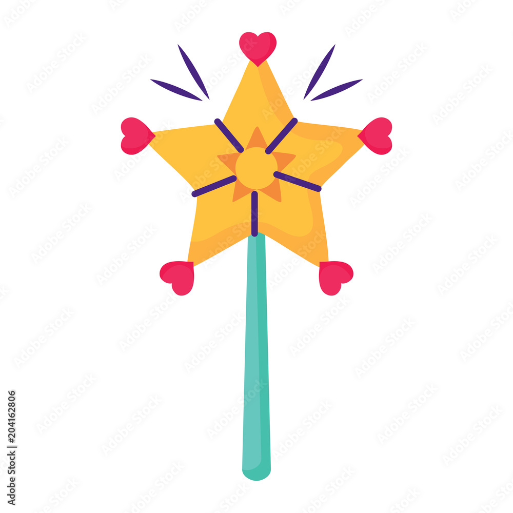 magic wand icon over white background, vector illustration magic wand icon over white background, vector illustration