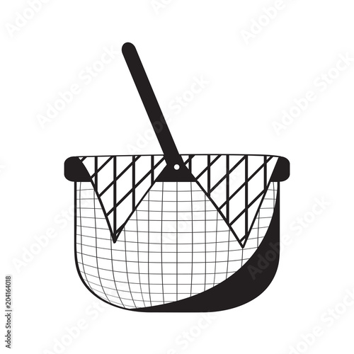 Empty picnic basket sketch