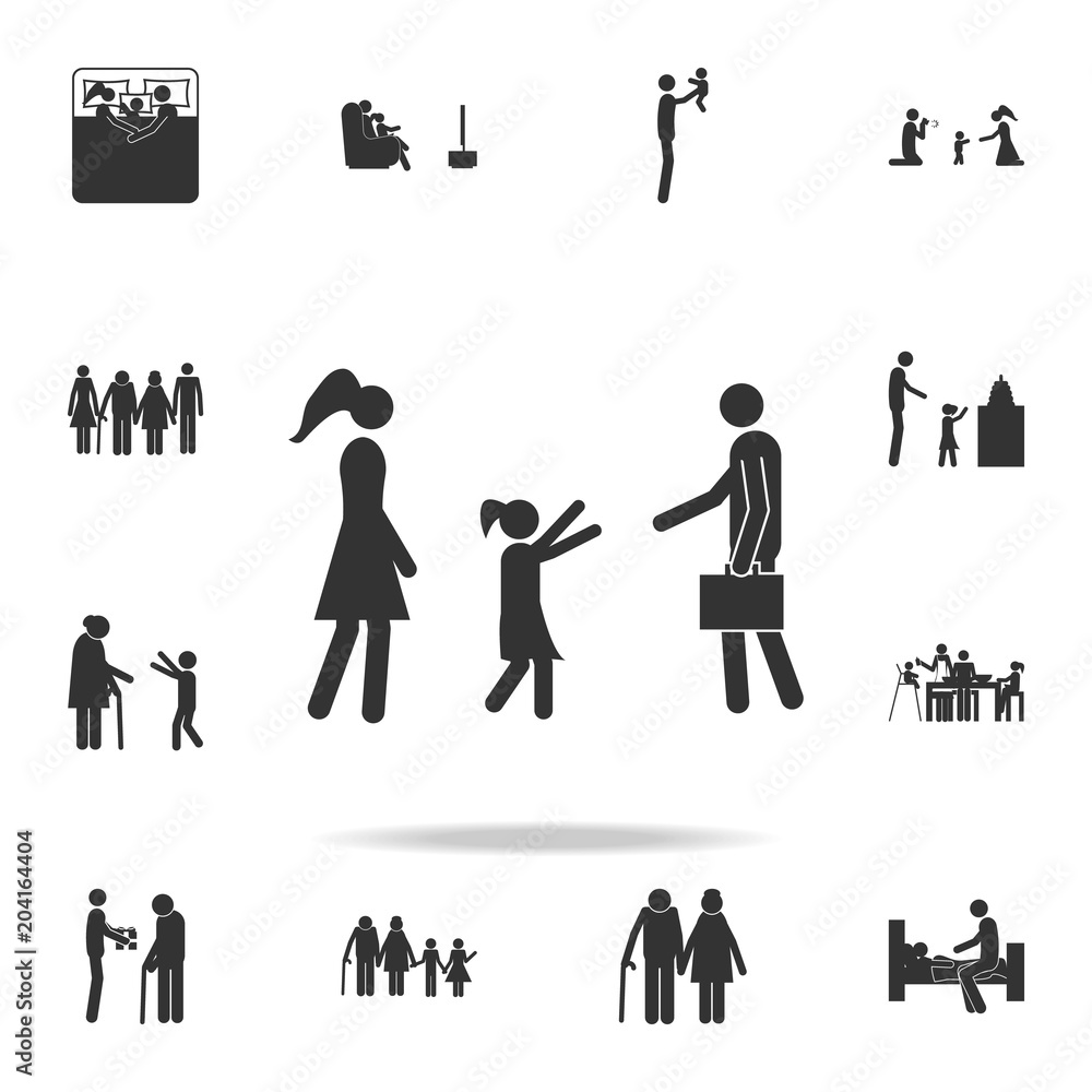 family walking icon