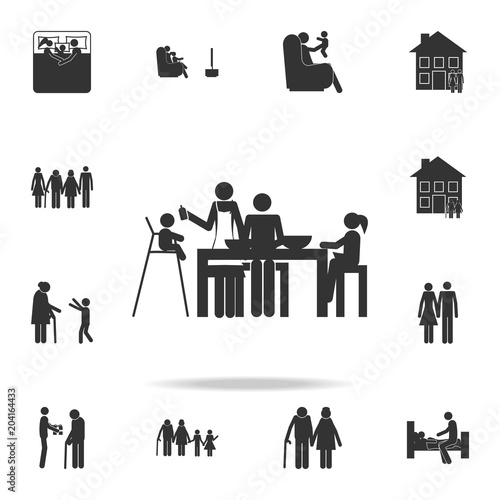 family dinner icon. Detailed set of family icons. Premium graphic design. One of the collection icons for websites, web design, mobile app