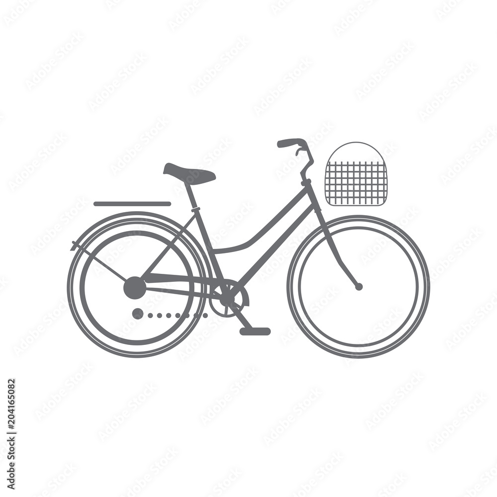 Isolated bicycle sketch