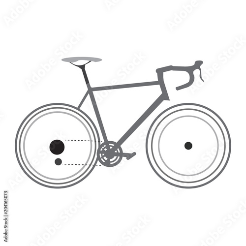 Isolated bicycle sketch