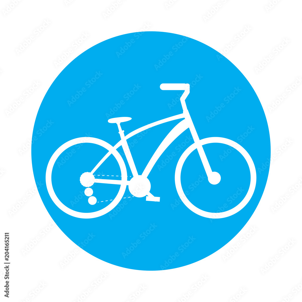 Bicycle in a label Bicycle in a label