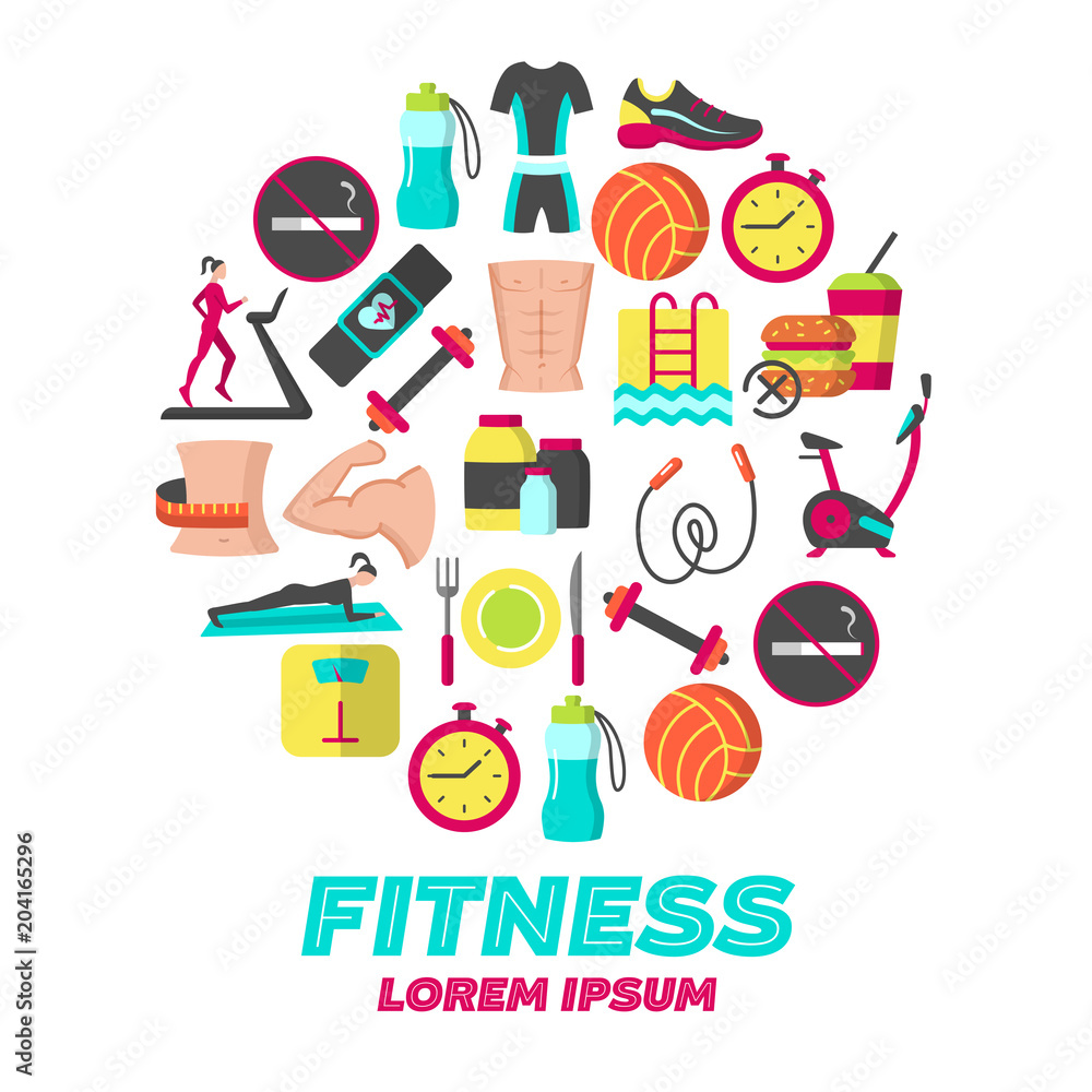 Fitness and health frame Fitness and health frame