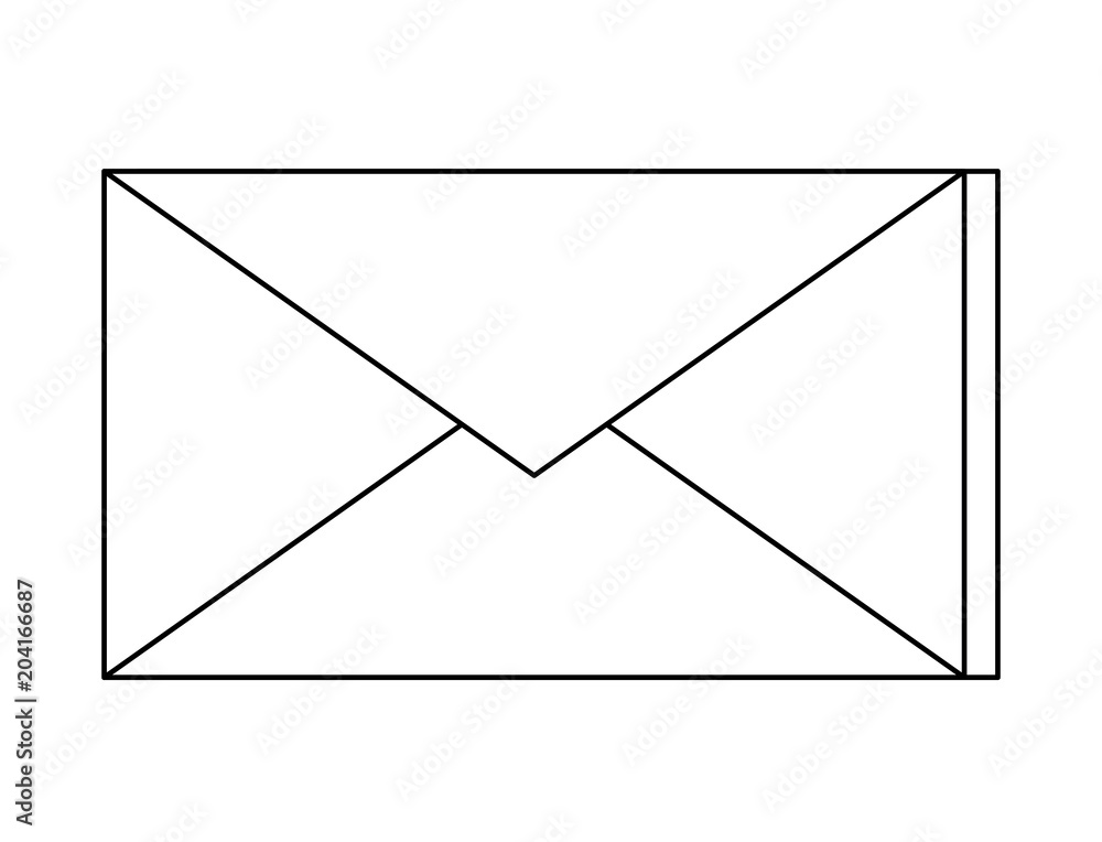 envelope icon over white background, vector illustration envelope icon over white background, vector illustration