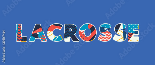 Lacrosse Concept Word Art Illustration