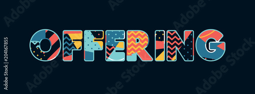 Offering Concept Word Art Illustration