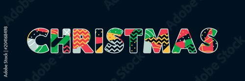 Christmas Concept Word Art Illustration