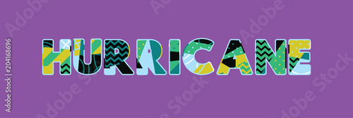Hurricane Concept Word Art Illustration