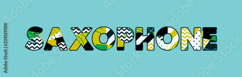 Saxophone Concept Word Art Illustration