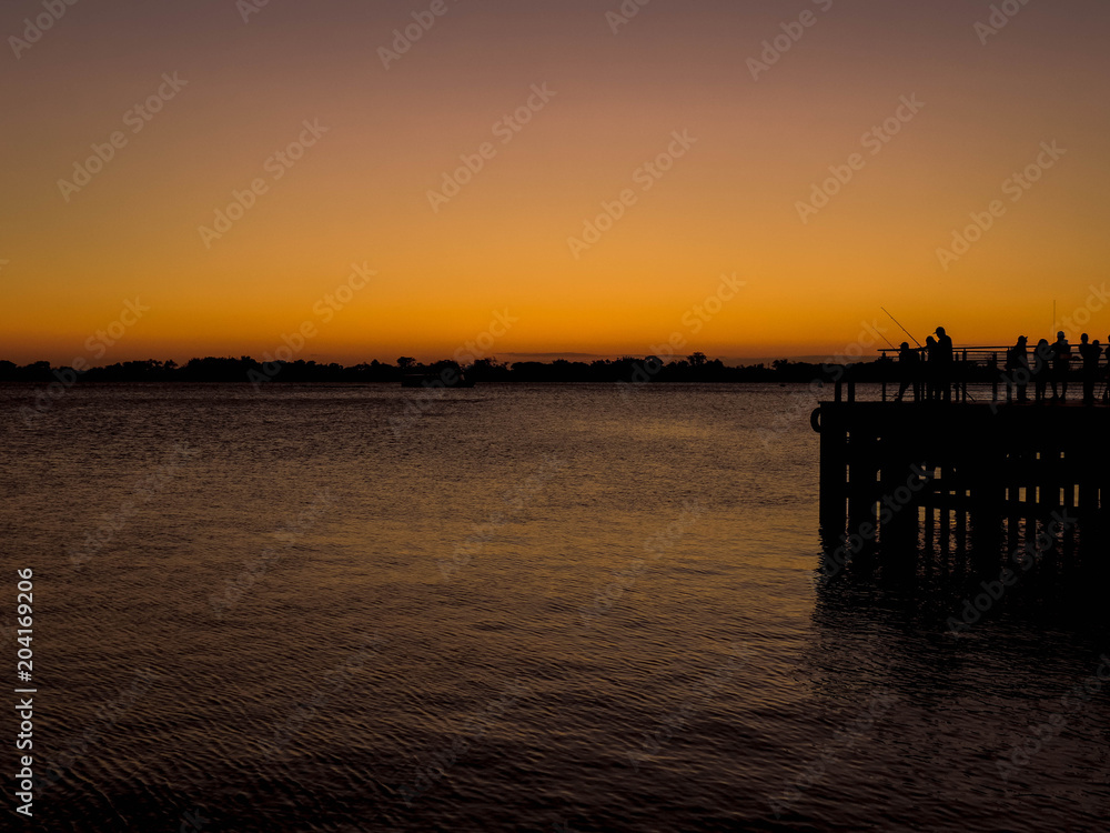 sunset on the sea