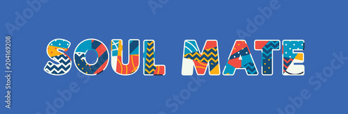 Soul Mate Concept Word Art Illustration