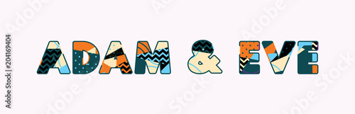 Adam & Eve Concept Word Art Illustration