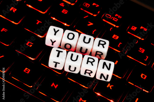 Your turn symbol on an keyboard