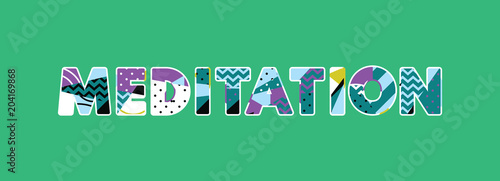 Meditation Concept Word Art Illustration