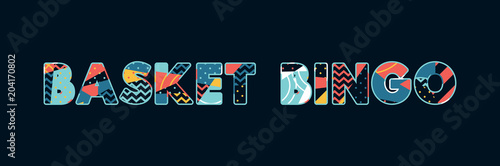 Basket Bingo Concept Word Art Illustration